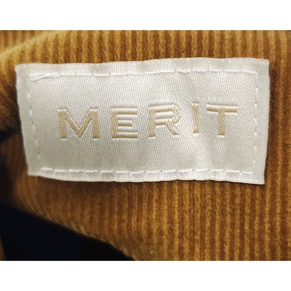 Merit Cosmetic Bag Signature Tie Top Camel Tan Corduroy Cottagecore Minimalist